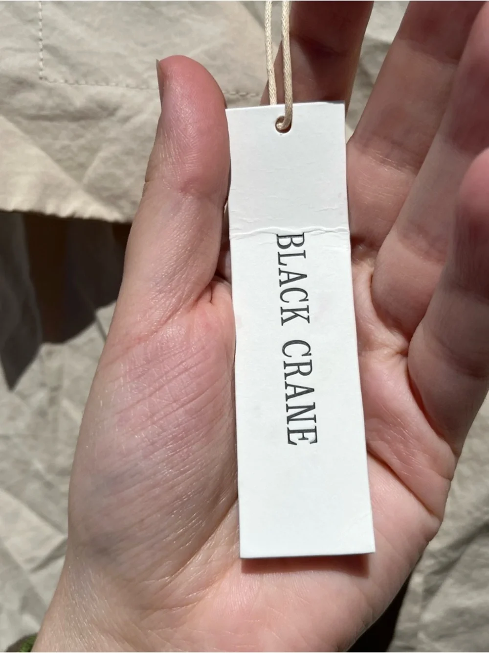 Brand New Black Crane 100% Cotton Relaxed Cream Button-Front Women's Top - Picture 6 of 9